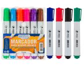 Kit 10 Pincel Caneta P/ Quadro Lousa Branco - Cores Vivas
