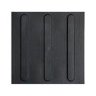 KIT 10 PISO TÁTIL DIRECIONAL PRETO TEXTURIZADO PVC 25x25CM