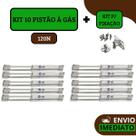 Kit 10 Pistão à Gás Com Amortecedor Para Porta Armário Cozinha 120N