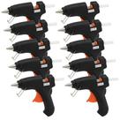 Kit 10 Pistolas De Cola Quente Grande 40W Bivolt 110/220V Bastão De Cola Grossa 11mm Revenda Lojista
