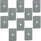 Kit 10 Placa 4x2 Furo Central Silentoque Pial 8508 Cinza