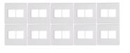Kit 10 Placa 4x4 4 Postos Branca Liz - Tramontina Kit 10 Placa 4x4 4 Postos Branca Liz - Tramontina