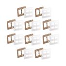 Kit 10 Placa 4X4 P 4 Mód Branco Zeffia C Suporte Pial 680175
