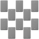 Kit 10 Placa Acabamento 4x2 Cega Cinza Silentoque Pial 8510 Kit 10 Placa Acabamento 4x2 Cega Cinza Silentoque Pial 8510