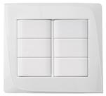 Kit 10 placa cega + bastidor 4x4 tendenza branco - pezzi Kit 10 placa cega + bastidor 4x4 tendenza branco - pezzi