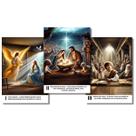 Kit 10 Placa Decorativa A Vida de Jesus Cristo Tam. 21x29,7cm em MDF