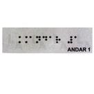 KIT 10 PLACAS BRAILE AUTOADESIVA 10X3CM CORRIMÃO 1ºANDAR KIT 10 PLACAS BRAILE AUTOADESIVA 10X3CM CORRIMÃO 1ºANDAR