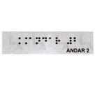 KIT 10 PLACAS BRAILE AUTOADESIVA CORRIMÃO 10X3CM 2ºANDAR KIT 10 PLACAS BRAILE AUTOADESIVA CORRIMÃO 10X3CM 2ºANDAR