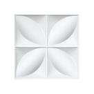 Kit 10 Placas Branco PVC 3D Revestimento Parede 25cm