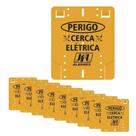 Kit 10 Placas De Advertências Perigo Para Cerca Elétrica Jfl
