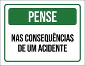 Kit 10 Placas Pense Nas Consequências De Um Acidente 36X46