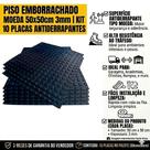 Kit 10 Placas Piso Pastilhado Tipo Moeda 50x50cm Borracha Garem Escada Rampa