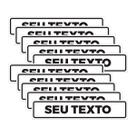 Kit 10 placas PVC personalizadas 25x5cm