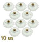 Kit 10 Plafon Branco E27 com Soquete de Porcelana Para Teto
