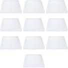 Kit 10 plafon de led quadrado sobrepor 18w 3000k branco quente plastico galaxy