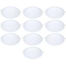 Kit 10 plafon de led redondo embutir 24w 4000k branco neutro biv galaxy