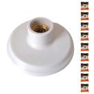 Kit 10 Plafon de Plastico Bocal de Porcelana E27 Foxlux