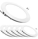 Kit 10 Plafon Embutir Luminária Led 6w Redondo Bivolt- VRS