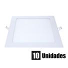 Kit 10 Plafon Led Painel Embutir 22x22 18w Branco Frio 6500k