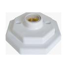 Kit 10 Plafon Octogonal Bocal Porcelana E-27 Branco - OPL
