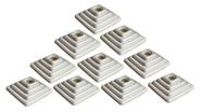 Kit 10 Plafon Piramide Quadrado Rosqueado E27 - Roper Plast