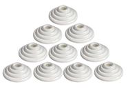 Kit 10 Plafon Piramide Redondo Rosqueado E27 - Roper Plast