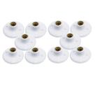 Kit 10 Plafon Simples Suporte Lâmpadas Bocal Cerâmico E27