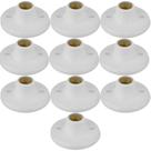 Kit 10 Plafon Soquete Encaixe Bocal E27 100w Branco Blumenau