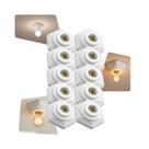 Kit 10 Plafonier Plafon Decorativo De Teto Suporte Para Lâmpada LED Sobrepor Branco Instalação Fácil - Kit 10 Plafonier Plafon Decorativo De Teto Suporte Para Lâmpada LED Sobrepor Branco Instalação Fácil -