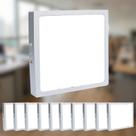 Kit 10 Plafons Painel Led Sobrepor 36w 40x40 Quadrado 6500k
