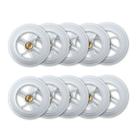 Kit 10 Plafons Plafoniers Bocal Redondo Branco Soquete Para lâmpadas E27 6067