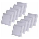 Kit 10 Plafons Quad.Sobrepor 18w 3000k - 20x20cm