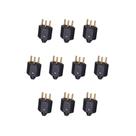 Kit 10 Plug 2P+T 10A 250V PB Preto Margirius
