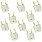 Kit 10 Plug Adaptador 2P Cinza 10A/250V Pial Legrand 51076
