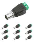 Kit 10 Plug BNC Fêmea com Borne Conector CFTV Segurança