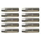 Kit 10 Plug P10 Fêmea Estéreo Jack J10 6,3mm