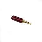 Kit 10 Plug P2 Stereo 6MM Profissional Gold Vermelho