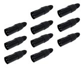 Kit 10 Plugs Conector Xlr Canon Macho Q14b Csr Microfone Dmx