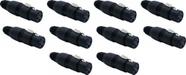 Kit 10 Plugs Xlr Conector Cannon Femea Mic Dmx Linha Prof