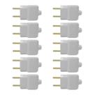 Kit 10 Plugue Pino Macho 2p 10a