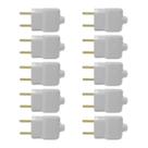 Kit 10 Plugue Pino Macho 2p 10a