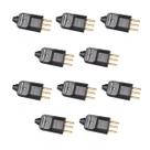 Kit 10 Plugues Desmontáveis 2P + T 180 10A Com Prensa Cabos MarGirius