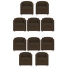 Kit 10 Poltronas Decorativa Bia Matérial Sintético Marrom - TWdecora Kit 10 Poltronas Decorativa Bia Matérial Sintético Marrom - TWdecora