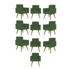 Kit 10 Poltronas Decorativa Sala Cor Verde Kit 10 Poltronas Decorativa Sala Cor Verde