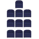 Kit 10 Poltronas Decorativa Tilla Suede Azul Marinho - TWdecora Kit 10 Poltronas Decorativa Tilla Suede Azul Marinho - TWdecora