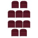 Kit 10 Poltronas Decorativa Tilla Suede Marsala - TWdecora Kit 10 Poltronas Decorativa Tilla Suede Marsala - TWdecora