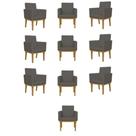 Kit 10 Poltronas Decorativas Reforçada material sintético Escritorio