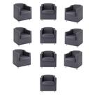 Kit 10 Poltronas para Recepção Clínica Médica Balaqui Decor Kit 10 Poltronas para Recepção Clínica Médica Balaqui Decor