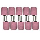 Kit 10 Ponta Montada Rosa Para Retifica C238 38x38mm Haste 1/4