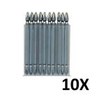 Kit 10 Pontas Bits Philips PH2 Torque Alto 110mm Wurth
